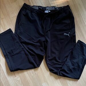 Puma Men's Black Joggers with Logo
